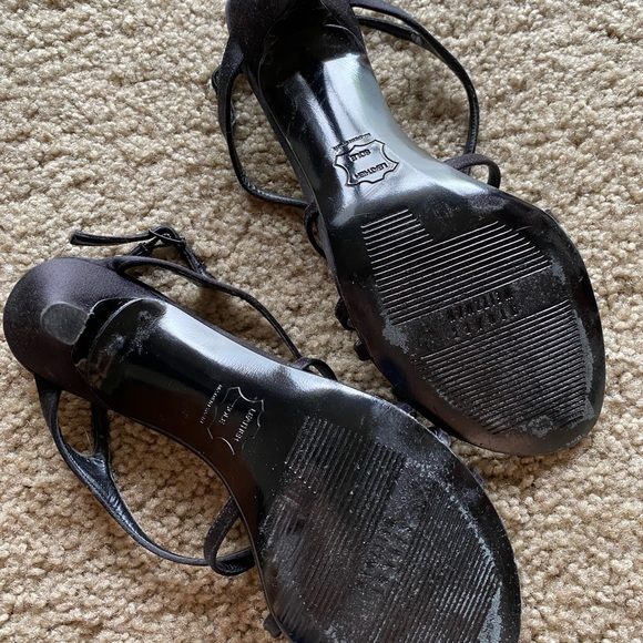 Stuart Weitzman Black Open Toed Heels - Picture 4 of 4